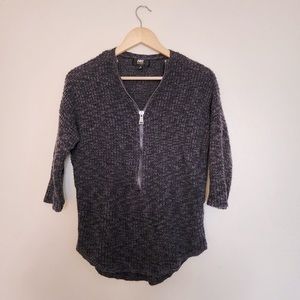 Purple Knit 3/4 Length Sleeve Sweater Size Small